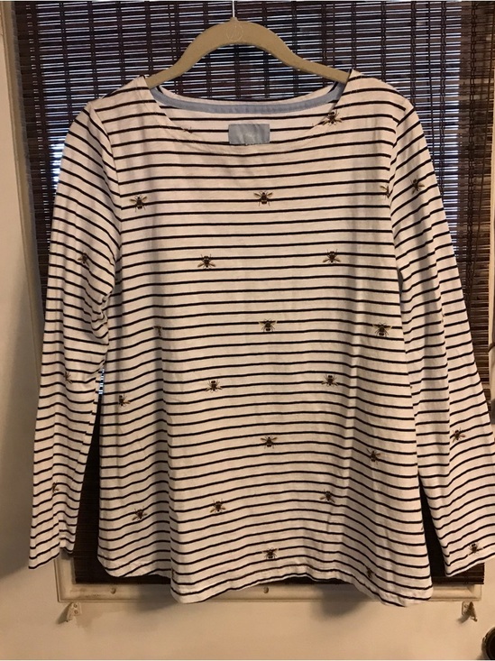 Joules Tops - Joules Clothing Striped Bee Long Sleeve Top Cotton Honeybee Blouse Women’s US 12